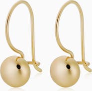 Oradina 14K Gold Buttoned Up Drop Earrings