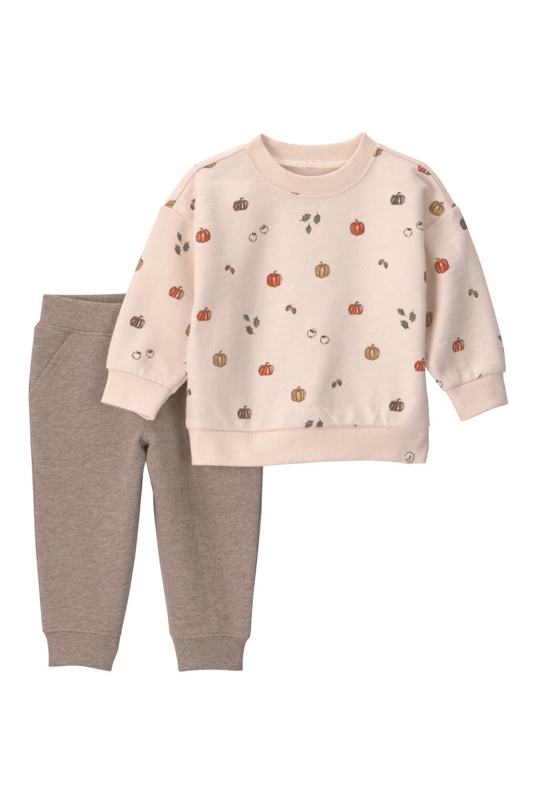 Kids' Organic Cotton Sweatshirt & Joggers Set, Main, color, FALL HARVEST