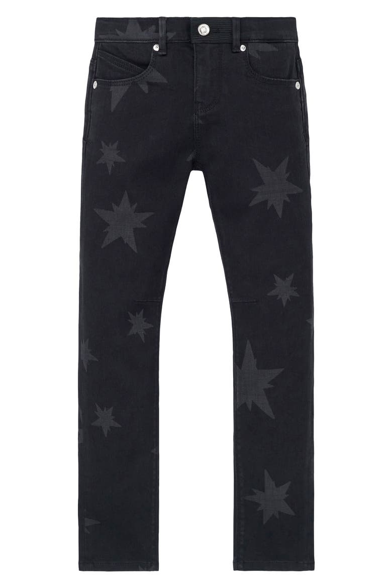 Kids' Benson Skinny Jeans, Main, color, BLACK ALLOVER STAR
