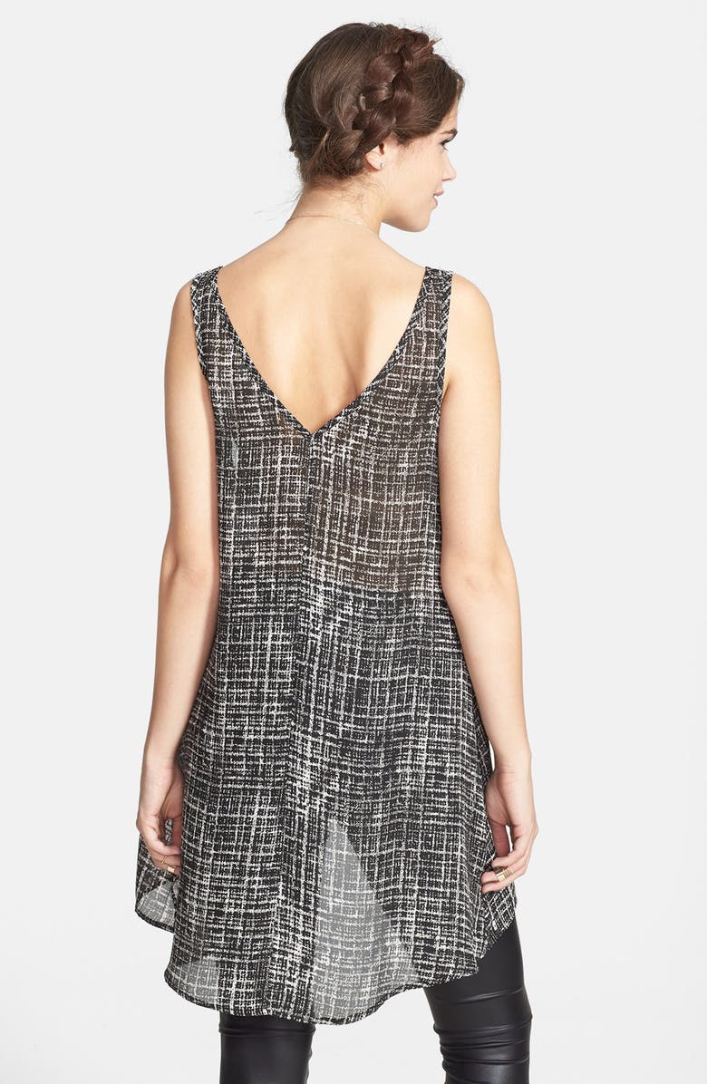 Painted Threads Chiffon High/Low Tunic Tank, Alternate, color,