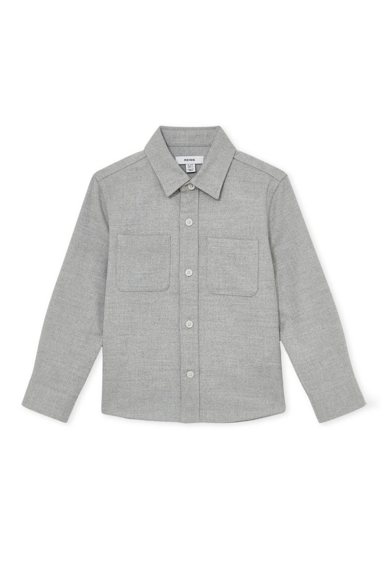 Kids' Parque Sr. Button-Up Shirt, Main, color, SOFT GREY MELANGE