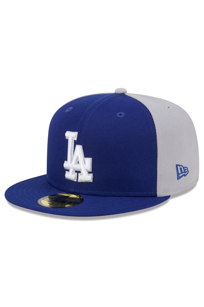 Men's New Era Royal/Gray Los Angeles Dodgers Gameday Sideswipe 59FIFTY Fitted Hat, Alternate, color, Royal