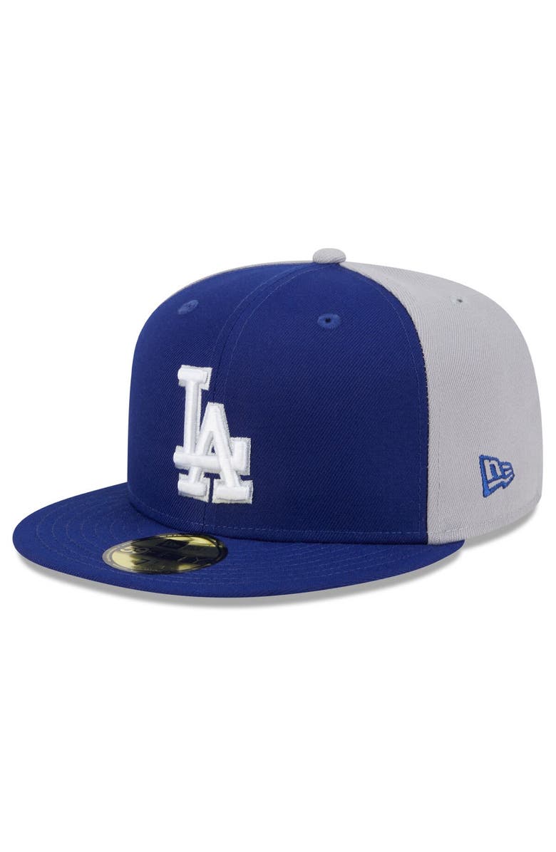 New Era Men's New Era Royal/Gray Los Angeles Dodgers Gameday Sideswipe 59FIFTY Fitted Hat, Alternate, color,