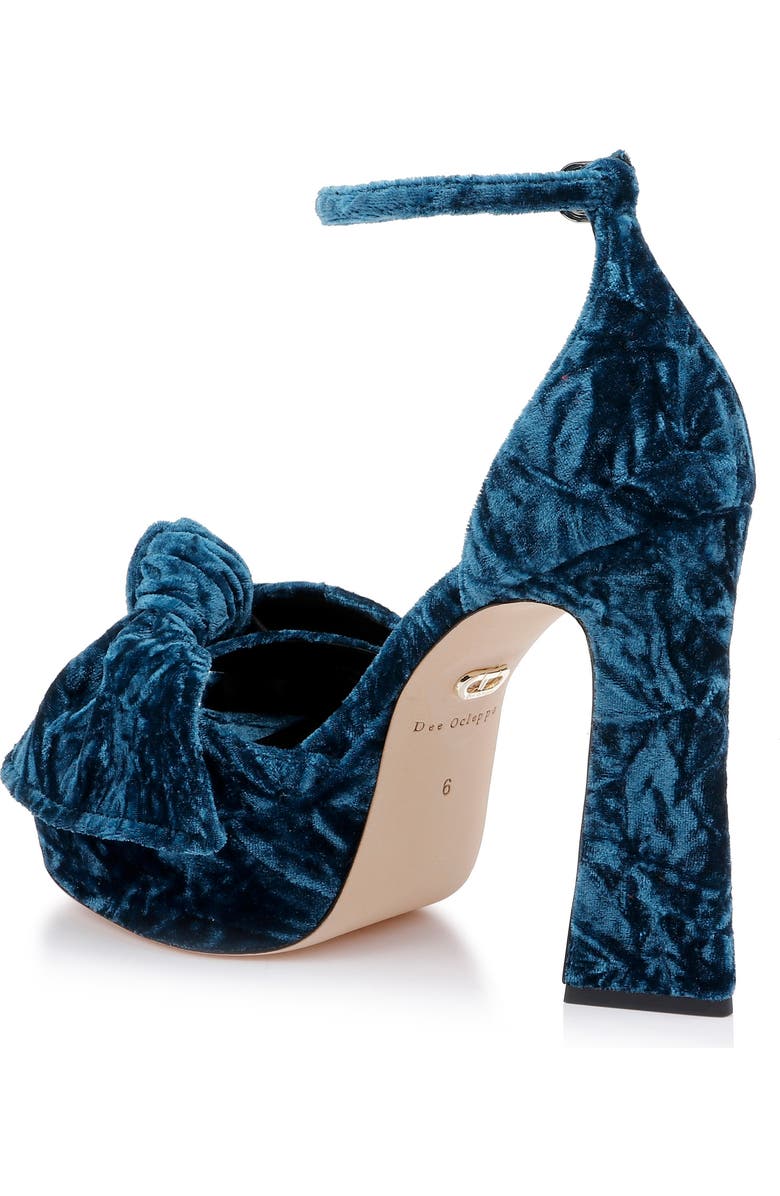 Dee Ocleppo Benton Ankle Strap Platform Sandal, Alternate, color, Teal Velvet