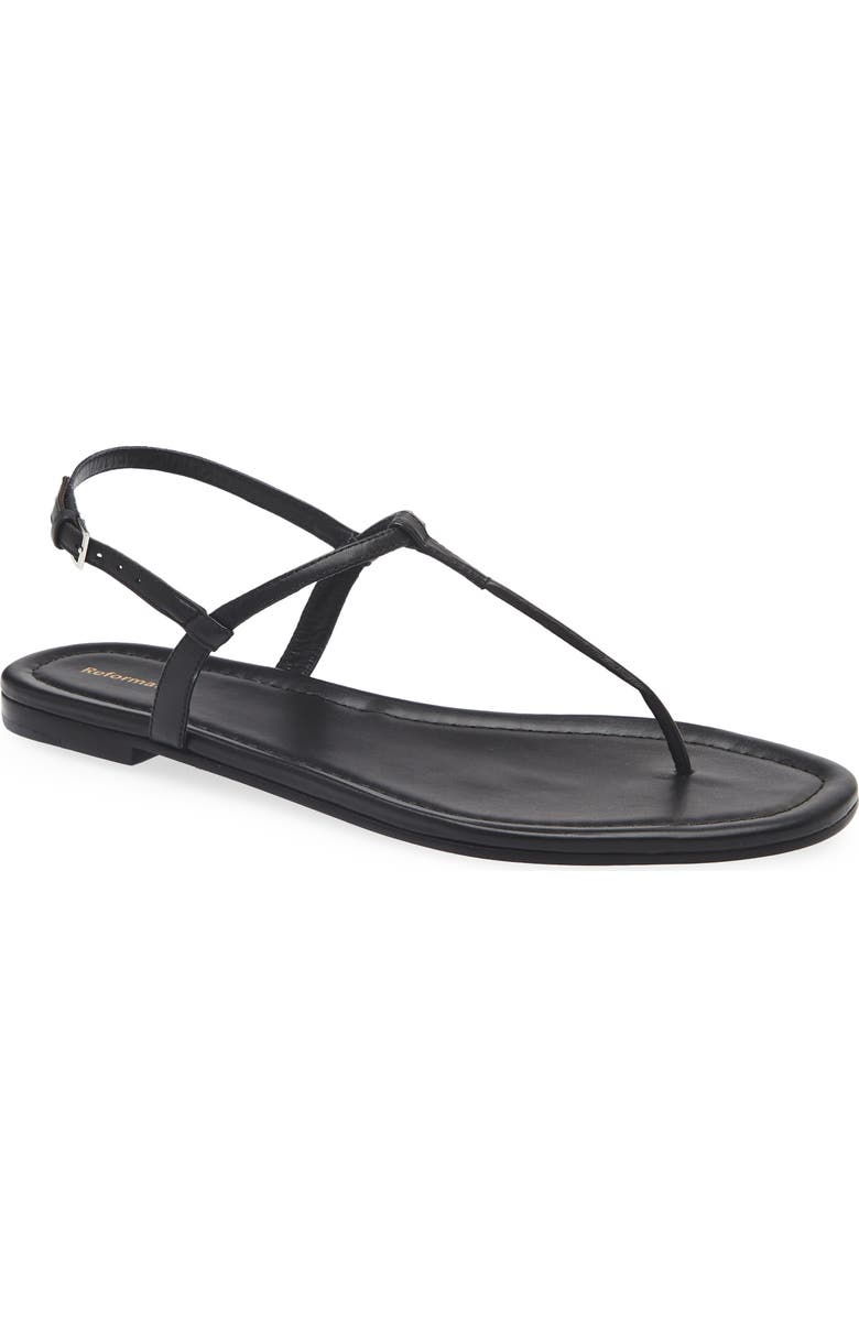 Reformation Thea T-Strap Sandal, Main, color,