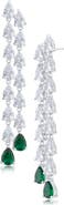 CZ by Kenneth Jay Lane Pear Cut Cubic Zirconia Linear Drop Earrings
