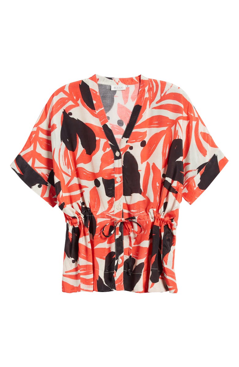 Masai Copenhagen Irekana Button-Up Top, Alternate, color,