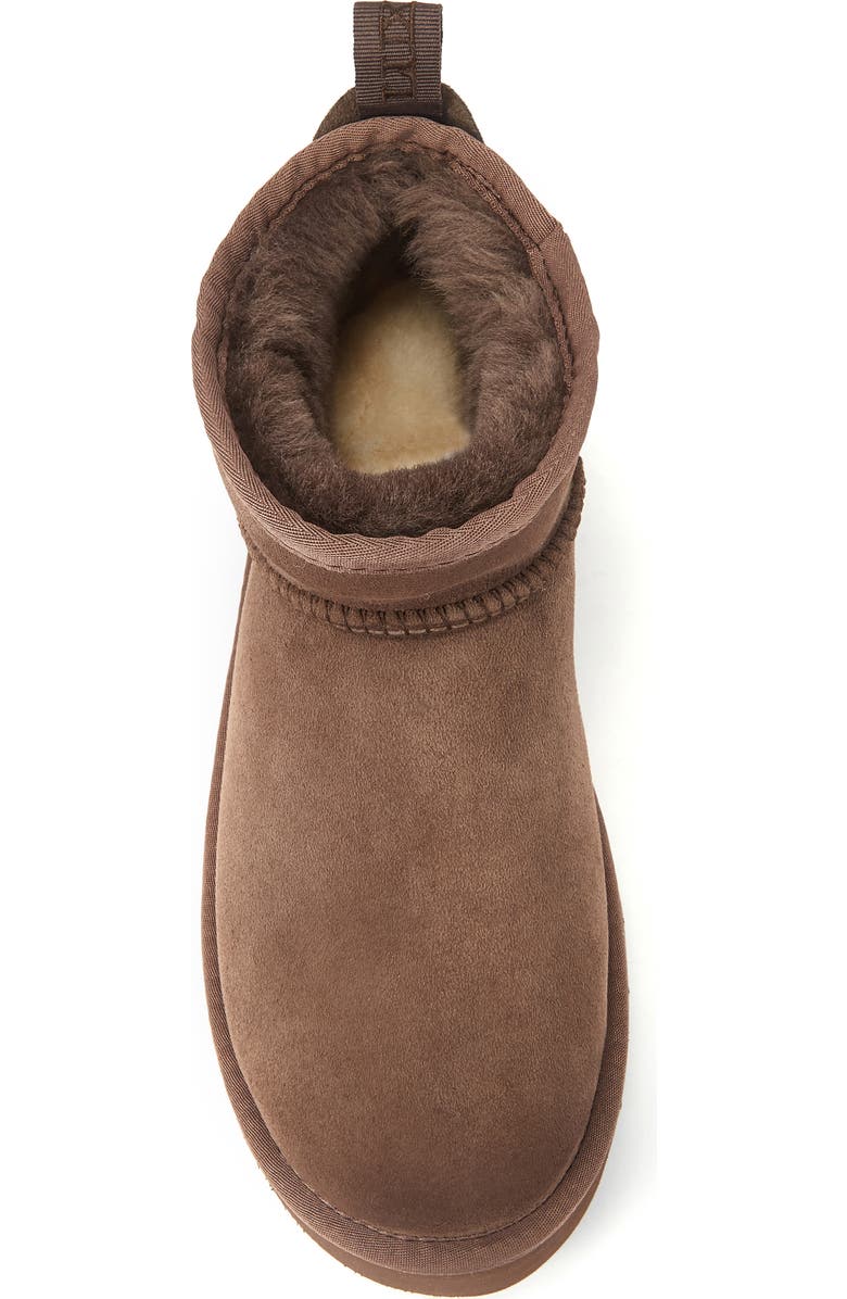 Australia Luxe Collective Cosy Ultra Short Genuine Shearling Platform Bootie, Alternate, color, Burnt