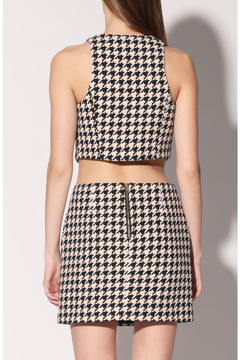 Teagan Houndstooth Miniskirt, Alternate, color, HERALD HOUNDSTOOTH