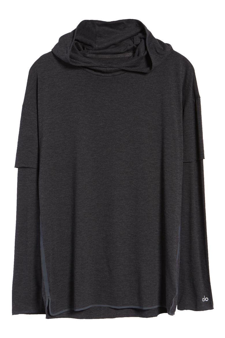 2-in-1 Pullover Hoodie, Alternate, color, CHARCOAL BLACK TRIBLEND
