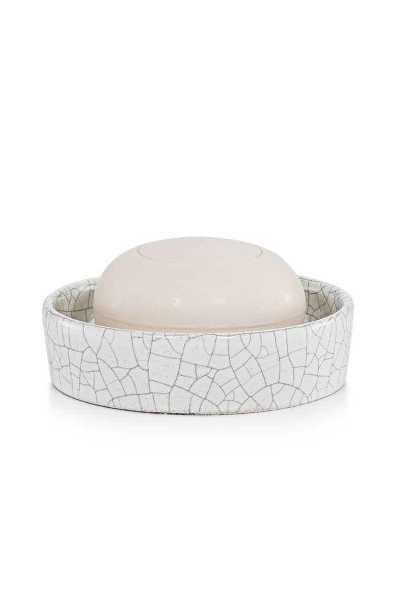 Frattura White Soap Dish, Main, color, WHITE
