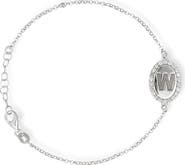 MESHMERISE Diamond Initial Disc Bracelet