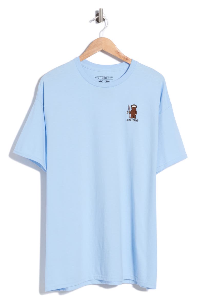Gone Fishing Embroidered Tee, Alternate, color, LIGHT BLUE