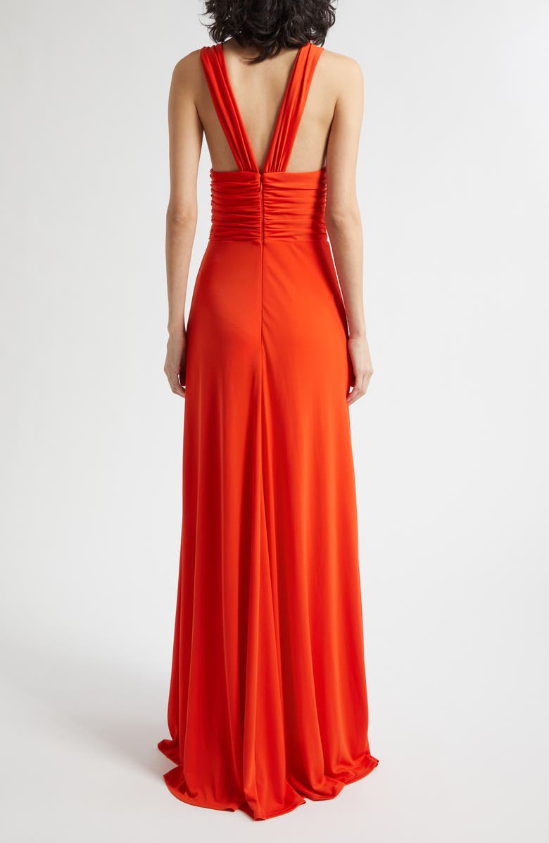 Cinq à Sept Gertie Sleeveless Gown, Alternate, color, Red Tangerine