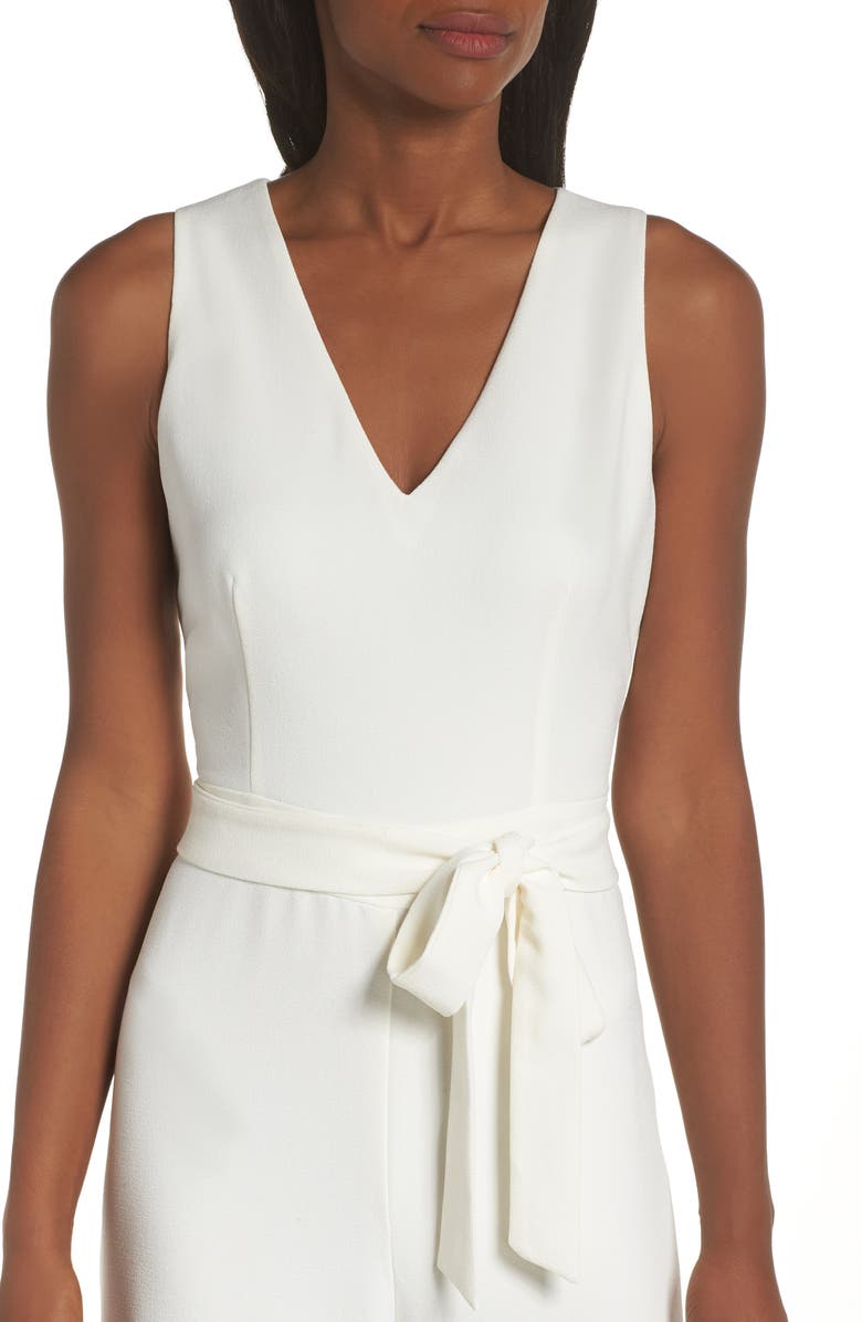 Vince Camuto Tie Front Wide Leg Jumpsuit, Alternate, color,