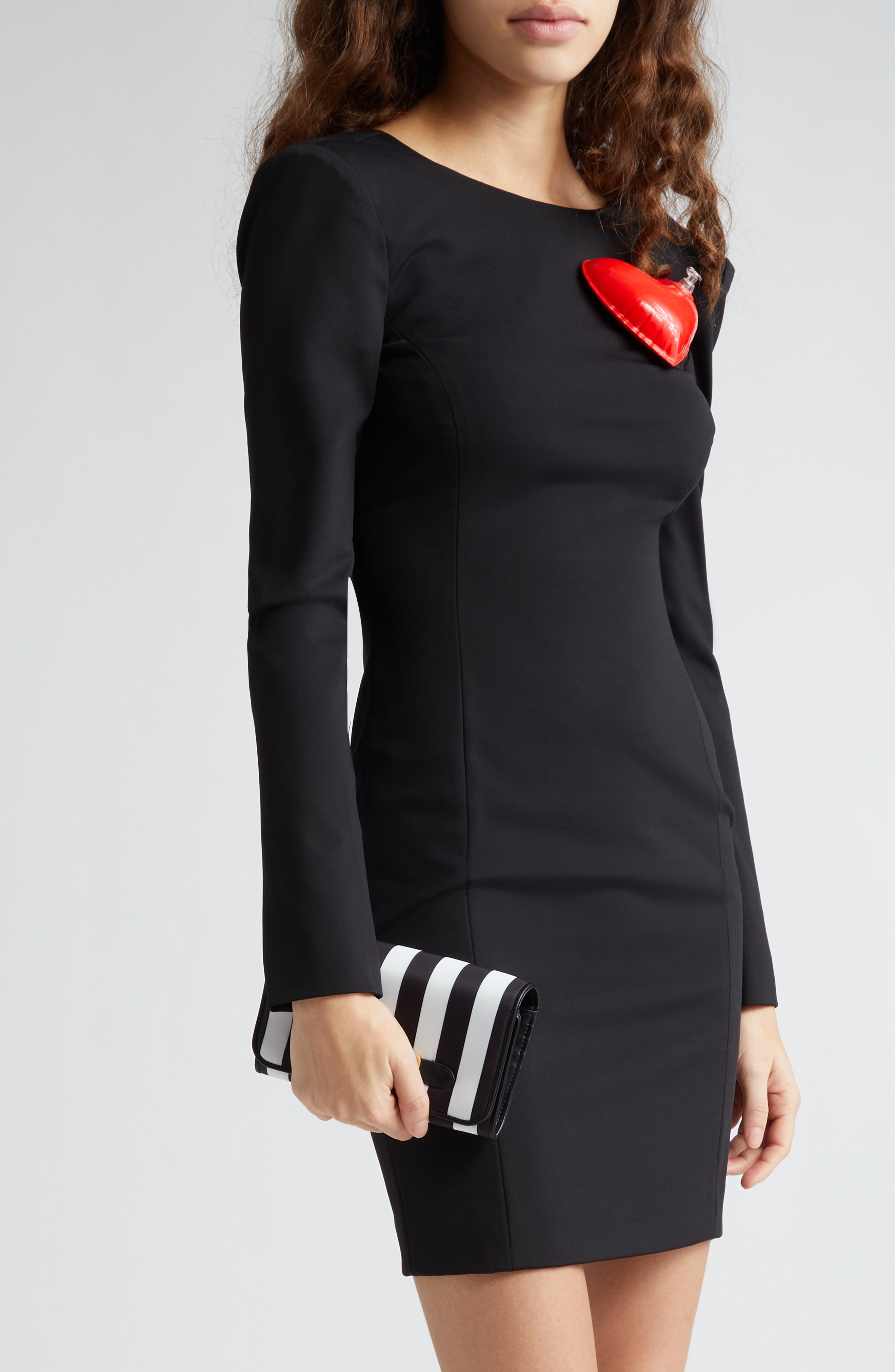 Moschino Logo Belt Stripe Nylon Shoulder Bag, Alternate, color, 