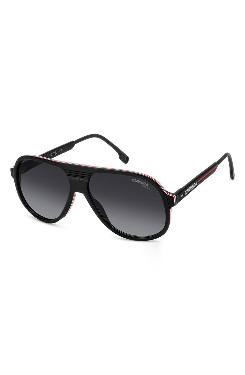 Carrera Eyewear C Sport 59mm Gradient Shield Sunglasses, Alternate, color, Black/ Grey Sf Polar