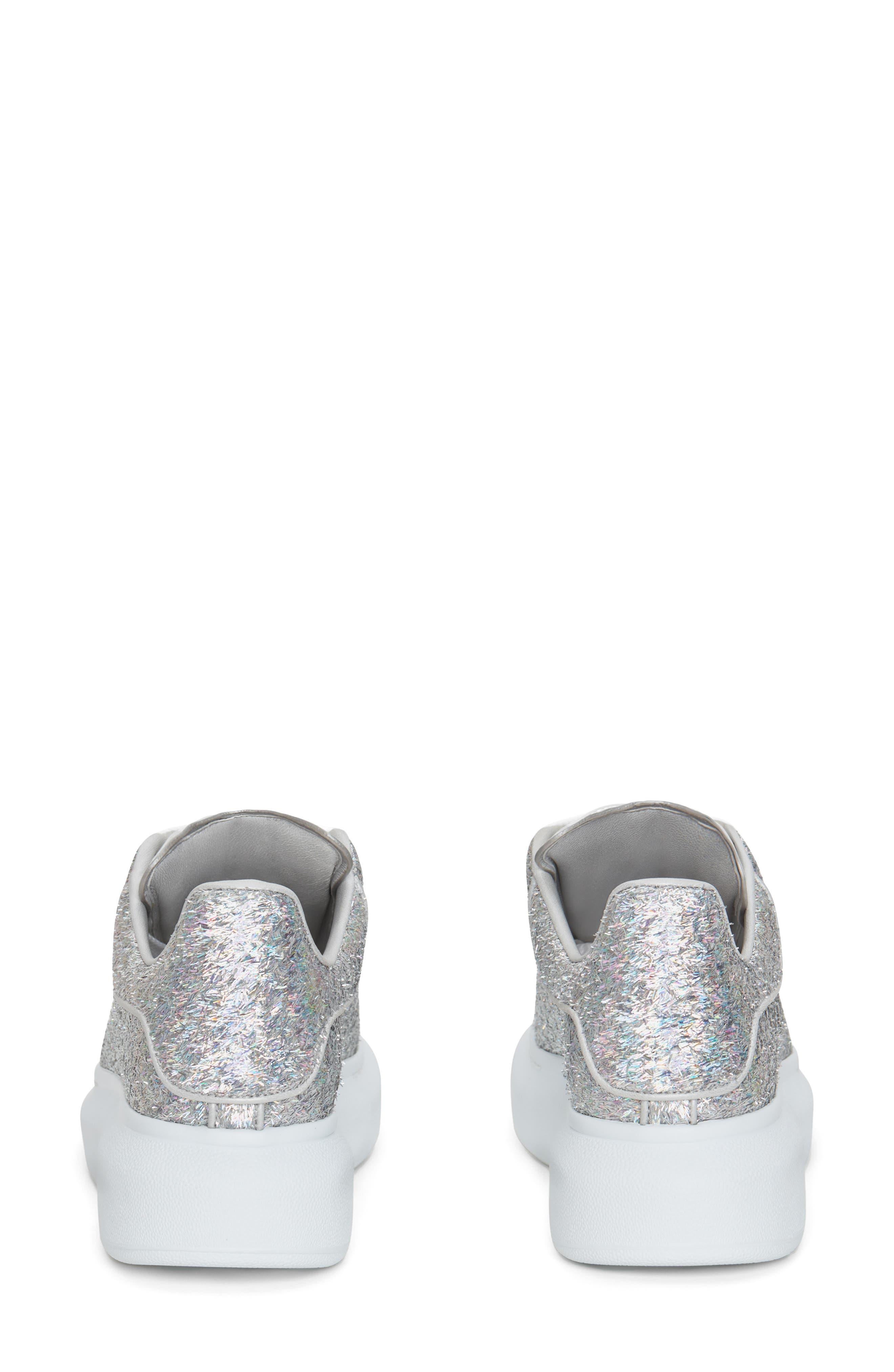 McQueen Oversized Holographic Glitter Platform Sneaker, Alternate, color, 