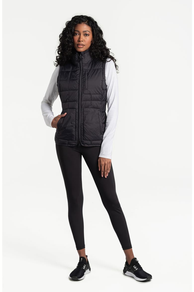 Daily Water Repellent Quilted Vest, Alternate, color, BLACK BEAUTY