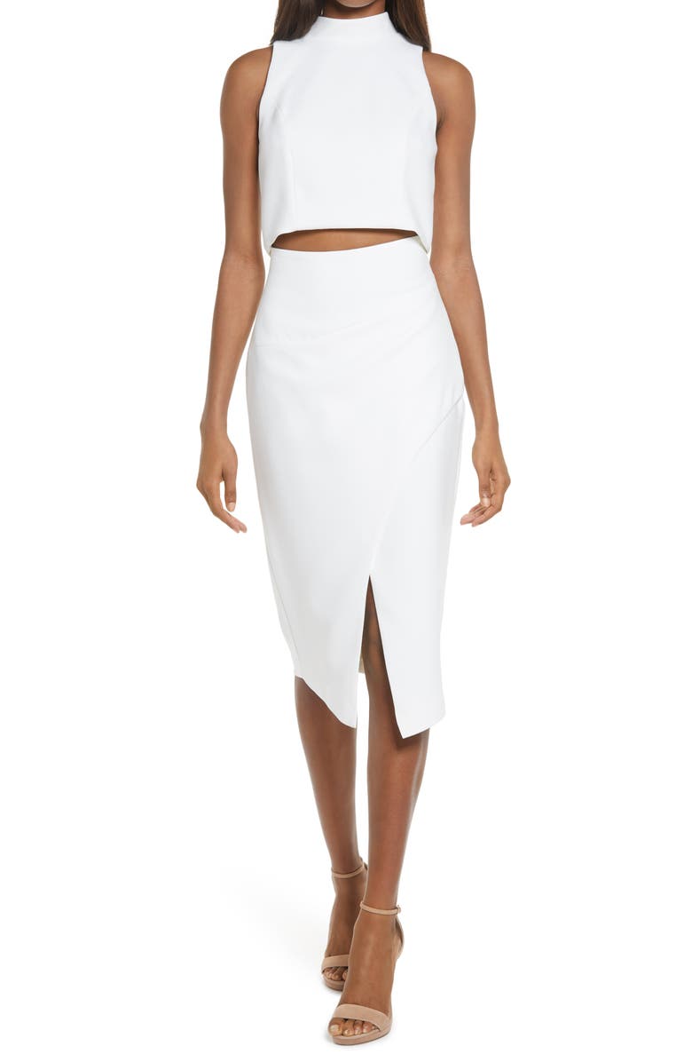 Black Halo Juma Two Piece Sleeveless Sheath Dress, Main, color, Porcelain