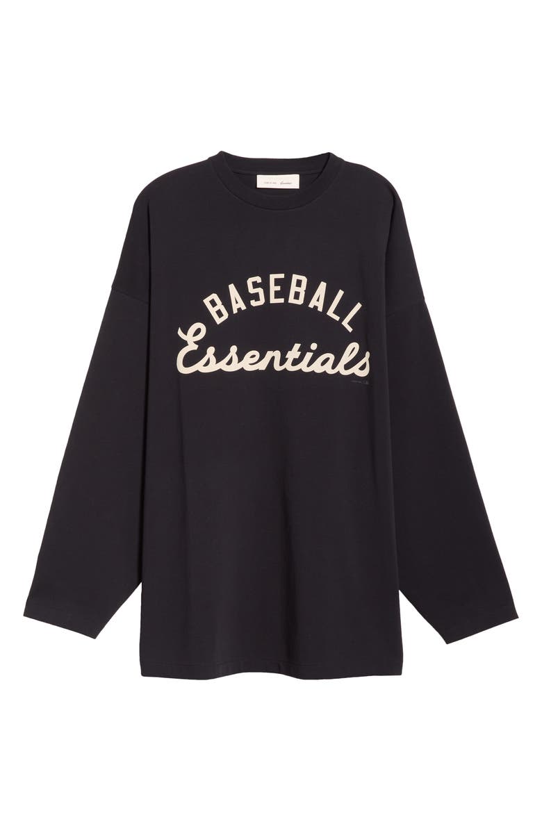 Fear of God Essentials x MLB Long Sleeve Cotton Jersey Graphic T-Shirt, Main, color, Black