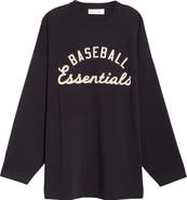Fear of God Essentials x MLB Long Sleeve Cotton Jersey Graphic T-Shirt