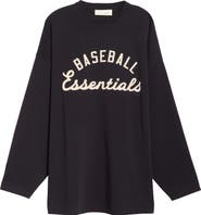 Fear of God Essentials x MLB Long Sleeve Cotton Jersey Graphic T-Shirt