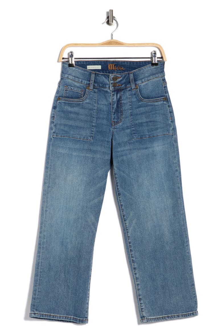 Lucy High Waist Crop Wide Leg Jeans, Alternate, color, NERINE