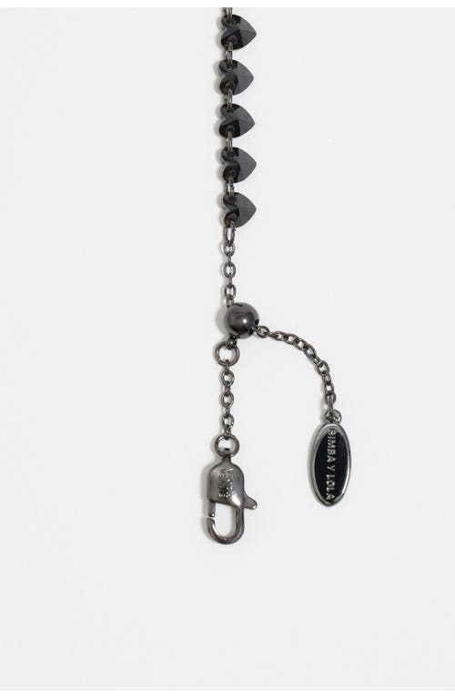 Bimba Y Lola Heart-shaped Crystals Bracelet In Black
