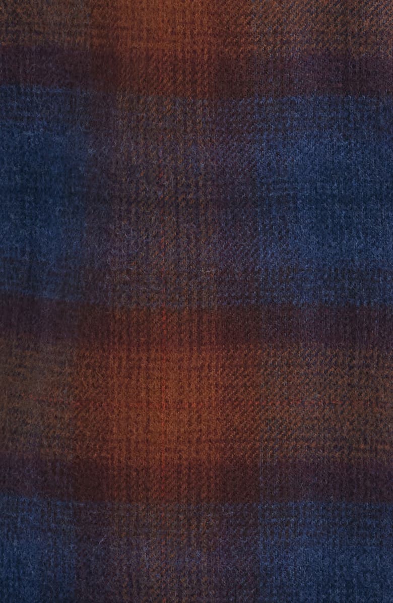 Pendleton Burnside Plaid Flannel Button-Up Shirt, Alternate, color, Navy/ Brick Plaid