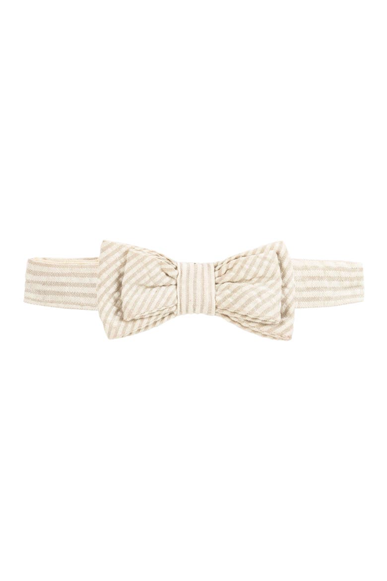 Boys' Seersucker Bow Tie, Kids, Alternate, color, Tonal Tan Seersucker