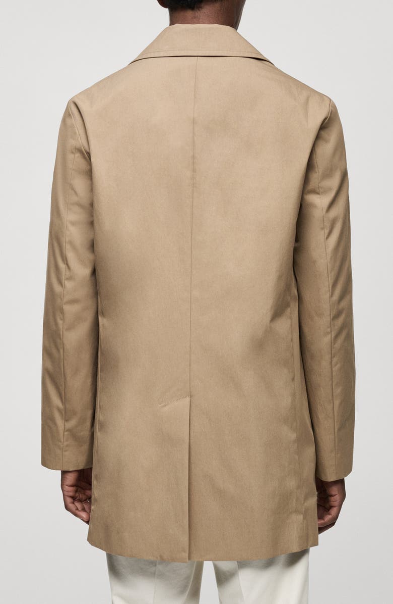 MANGO Short Cotton Blend Trench Coat, Alternate, color, 