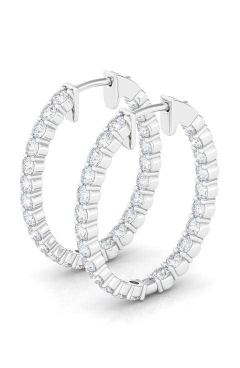 Lab Grown Diamond Inside Out Hoop Earrings
