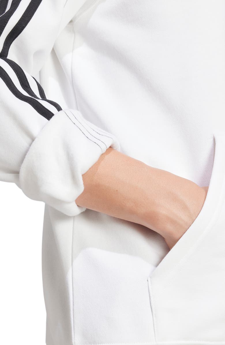 adidas Adicolor 3-Stripes Trefoil Logo Fleece Hoodie, Alternate, color,