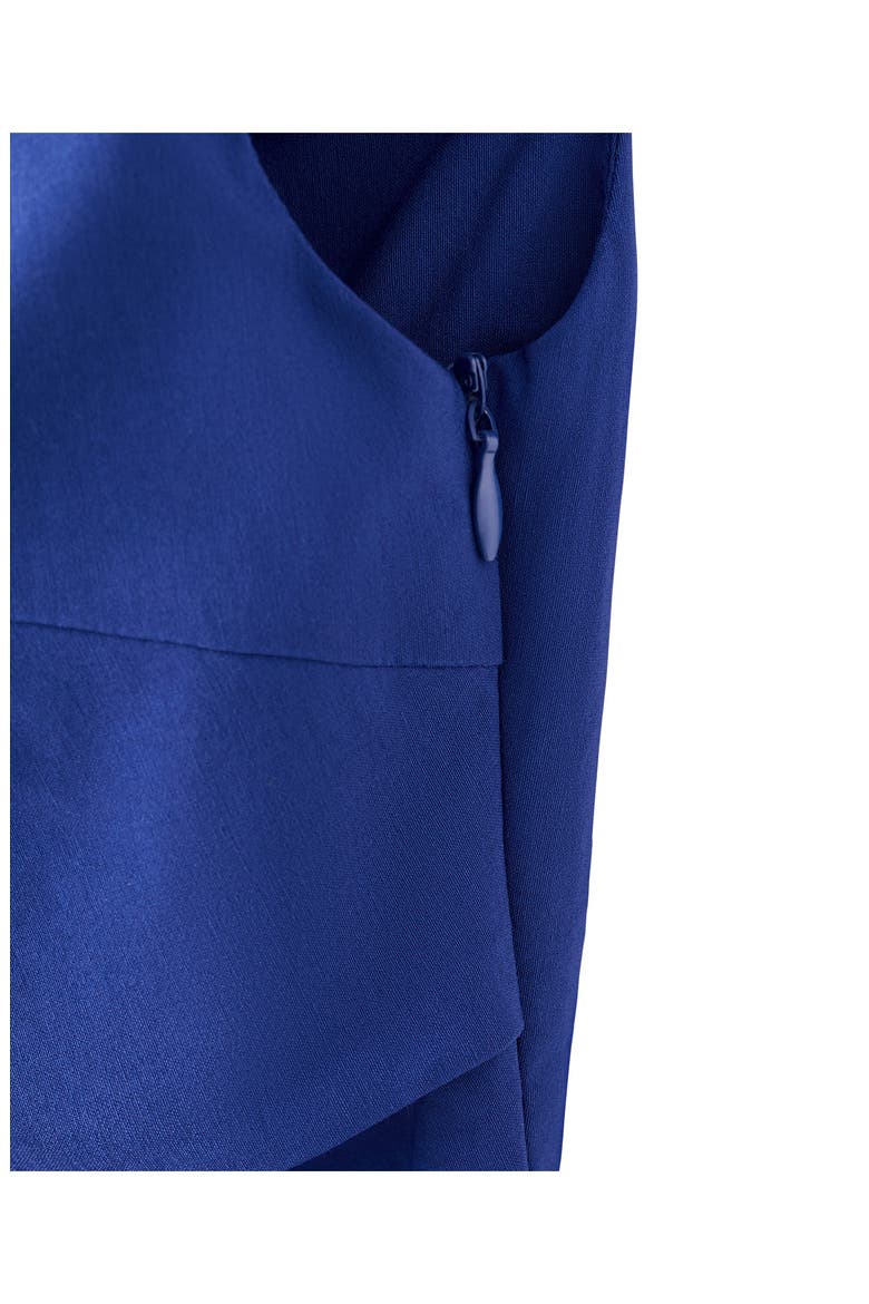 Asymmetrical Neckline Minidress, Alternate, color, BLUE