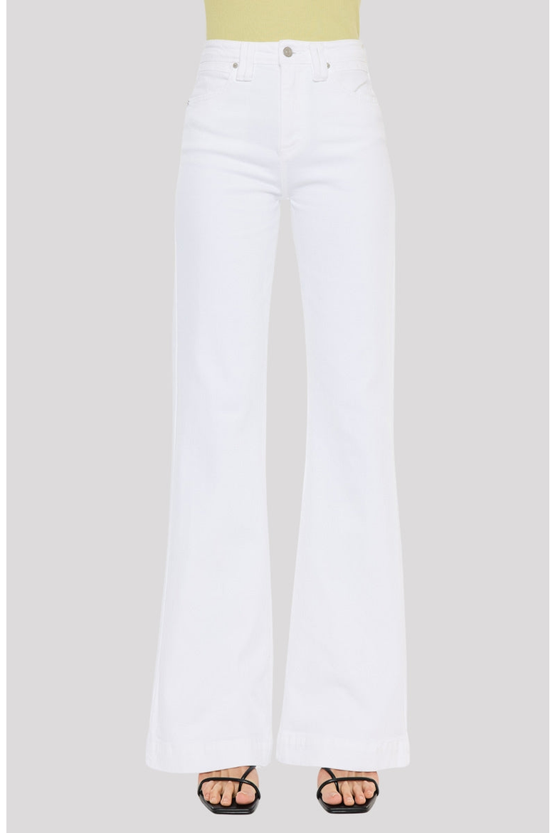 Sumayyah High Rise Holly Flare Jeans, Main, color, White