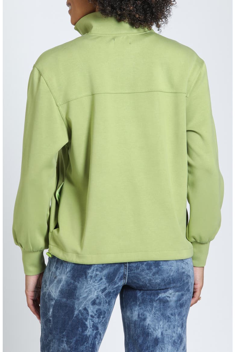 Half Zip Drawstring Top, Alternate, color, CITRON