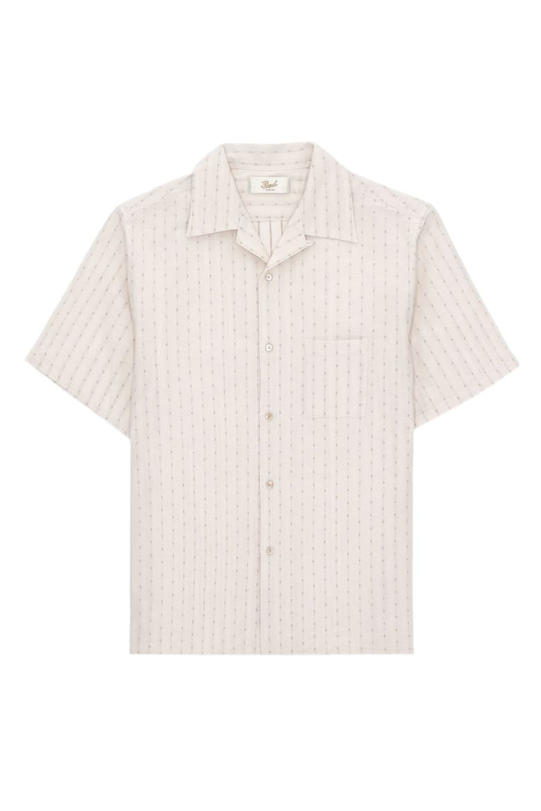 Prequel Short Sleeve Cotton Shirt, Main, color, BROWN