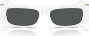 Versace 55mm Rectangular Sunglasses