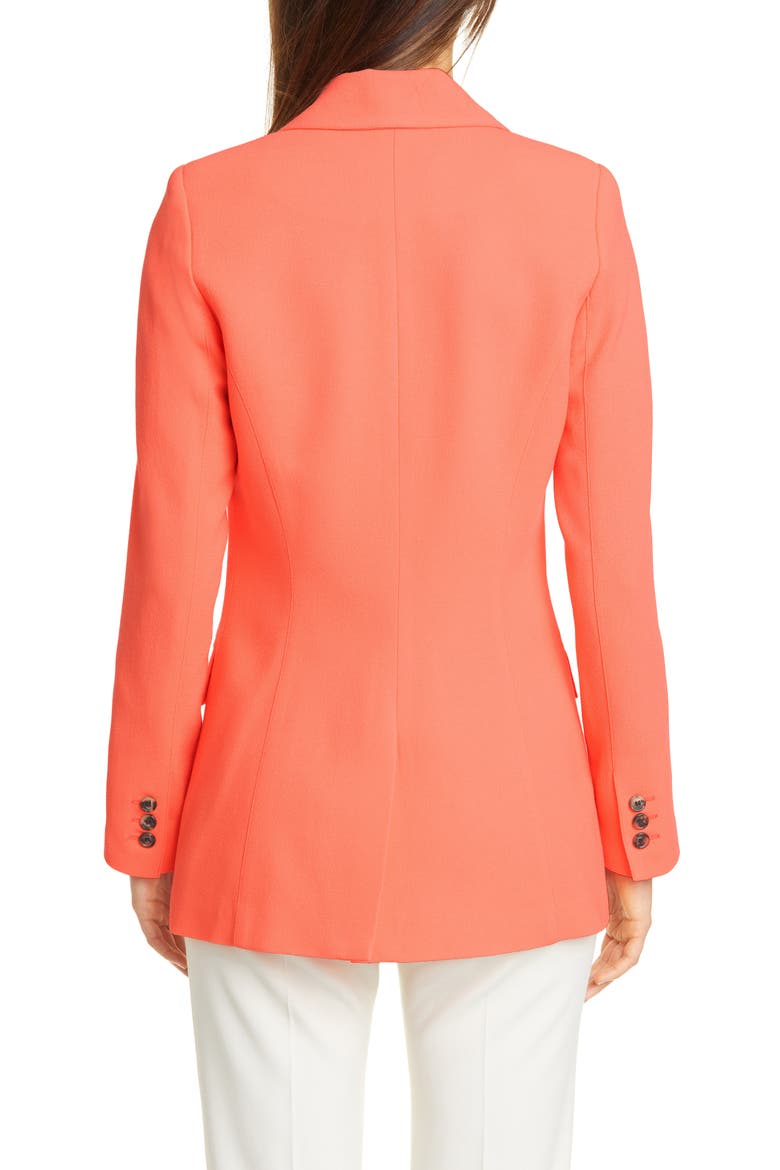 Wool Crepe Blazer, Alternate, color, NEON TANGERINE