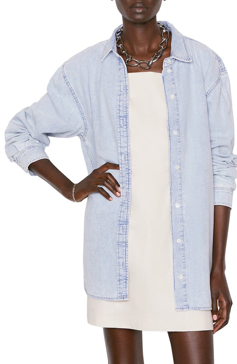 FRAME The Beach Oversize Denim Button-Up Shirt, Main, color, 