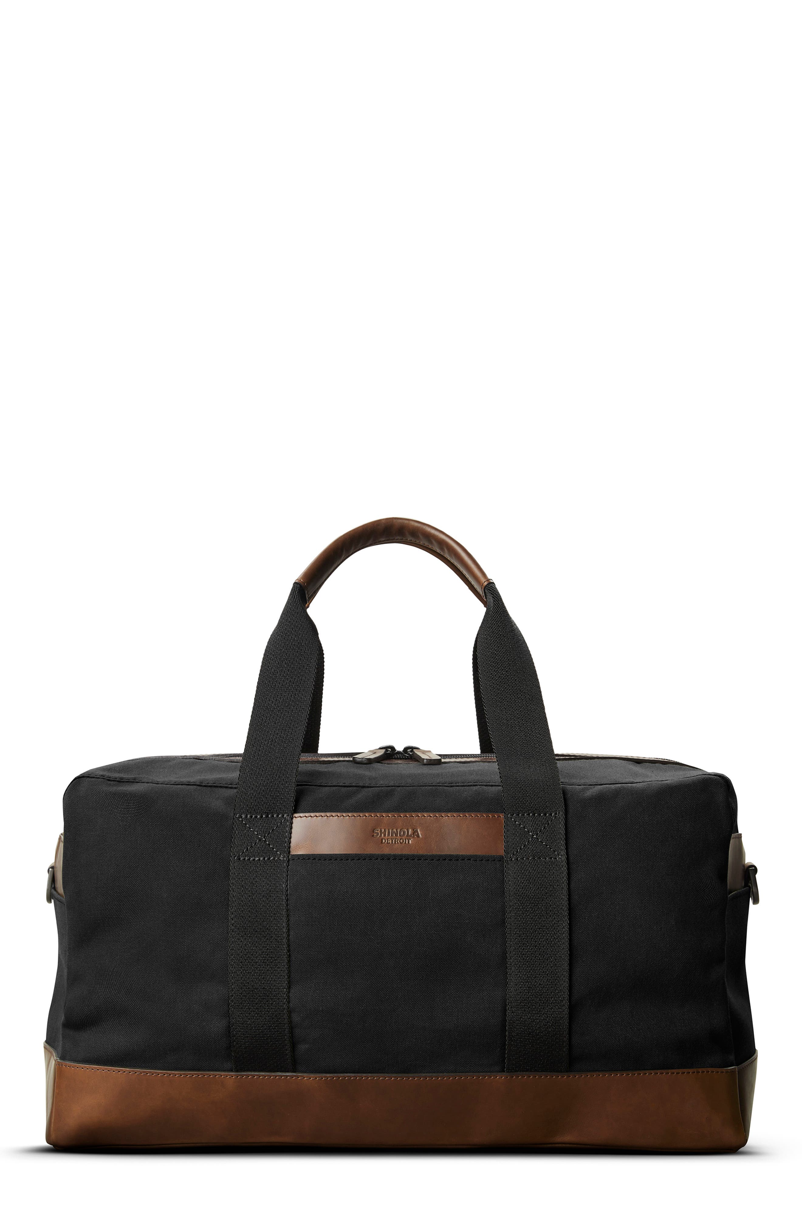 Shinola Mack Waxed Canvas Duffle Bag, Main, color, 