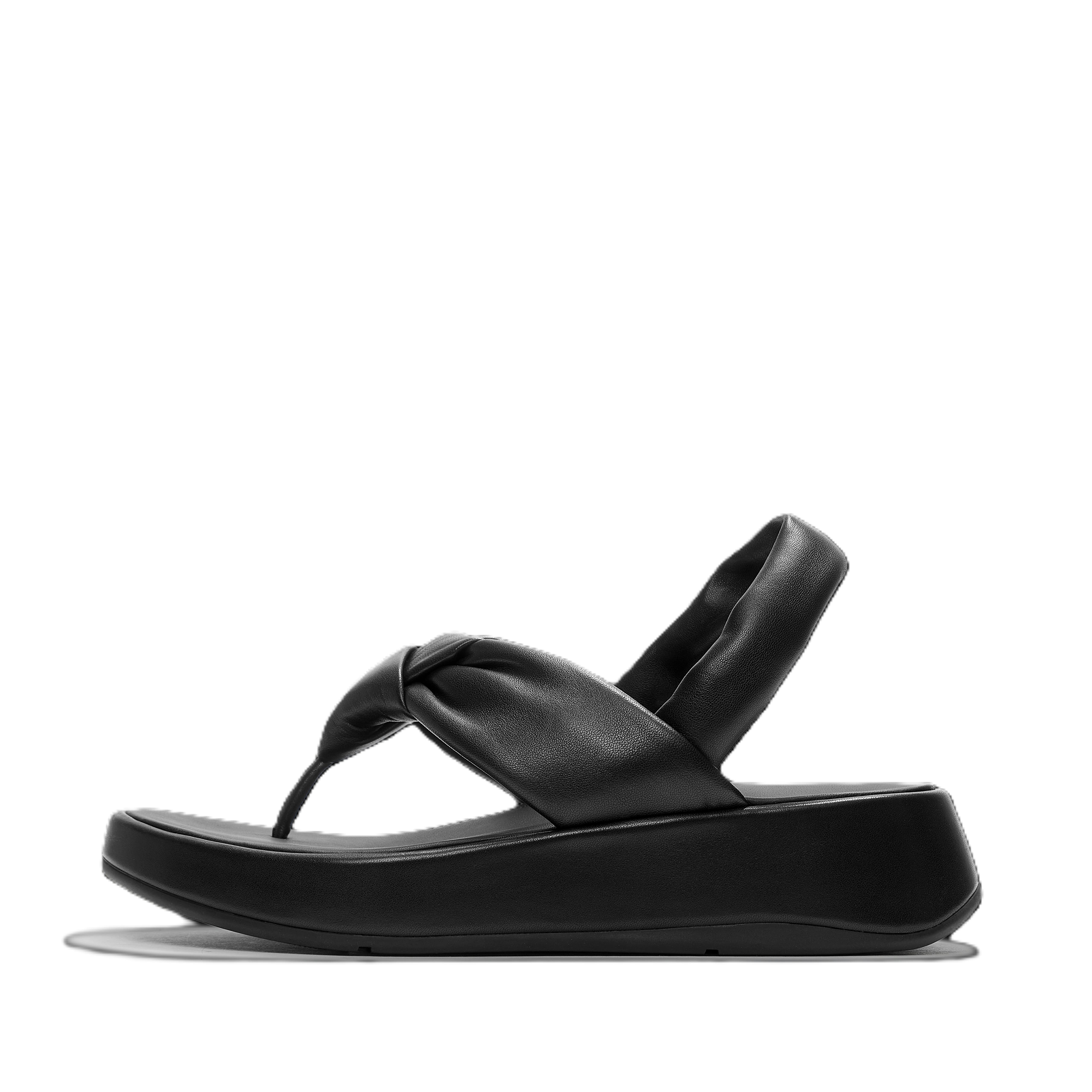 FitFlop F Mode Knot Sandals, Alternate, color, Black