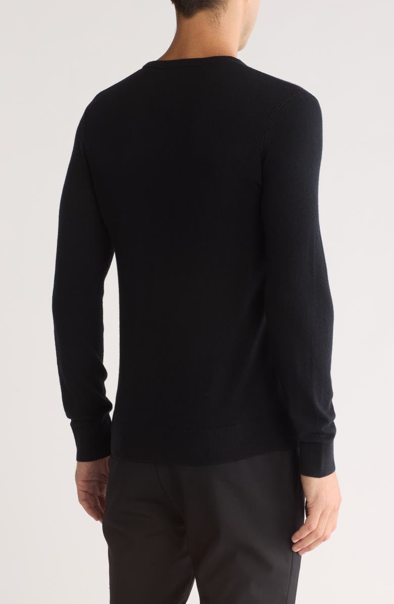 Theory Riland Harman Wool Blend Sweater, Alternate, color, Black