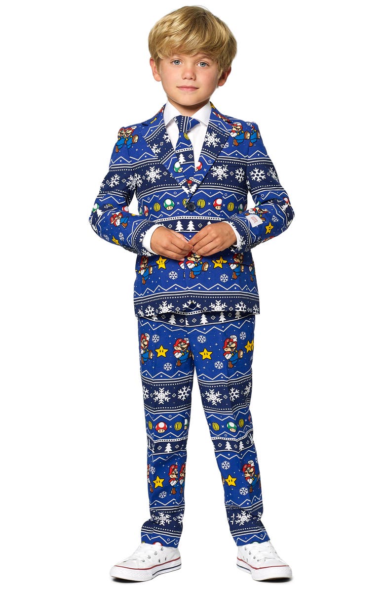 OppoSuits Merry Mario Two-Piece Suit with Tie, Alternate, color,