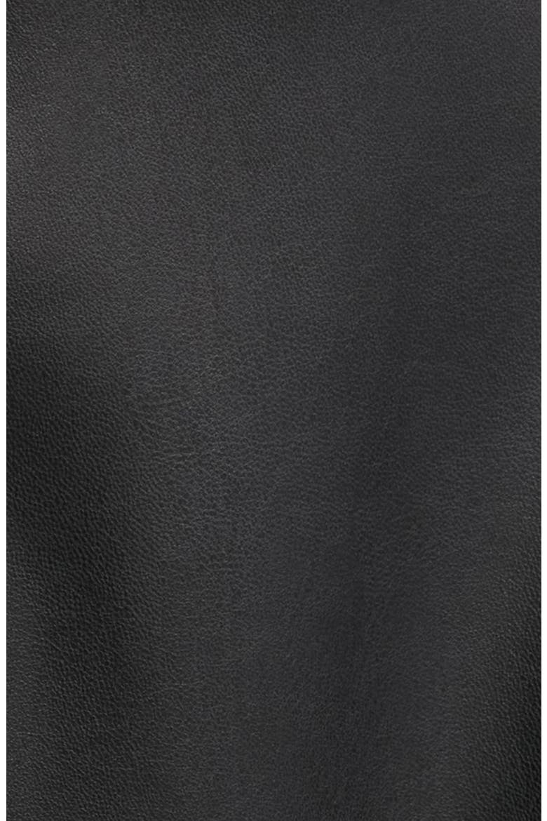 The Quinn Mixed-Media Faux Leather Dress, Alternate, color, NOIR