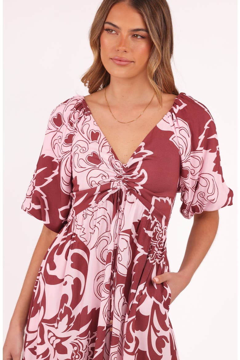 Shanae Print Maxi Dress, Alternate, color, PINK BROWN PAISLEY