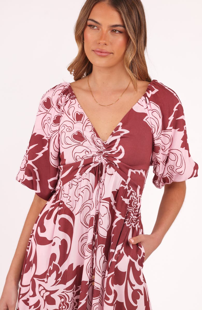 Petal & Pup Shanae Print Maxi Dress, Alternate, color, Pink Brown Paisley