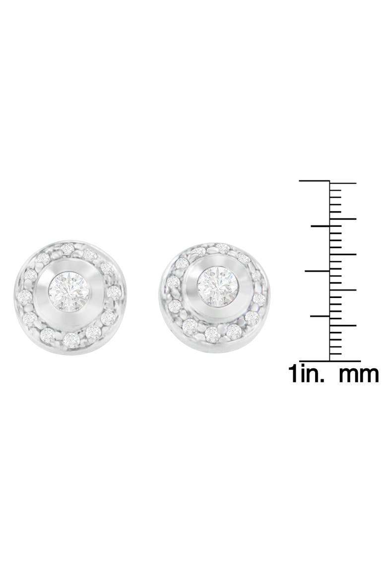14K White Gold 1/3 Ct Round Diamond Earrings, Alternate, color, White