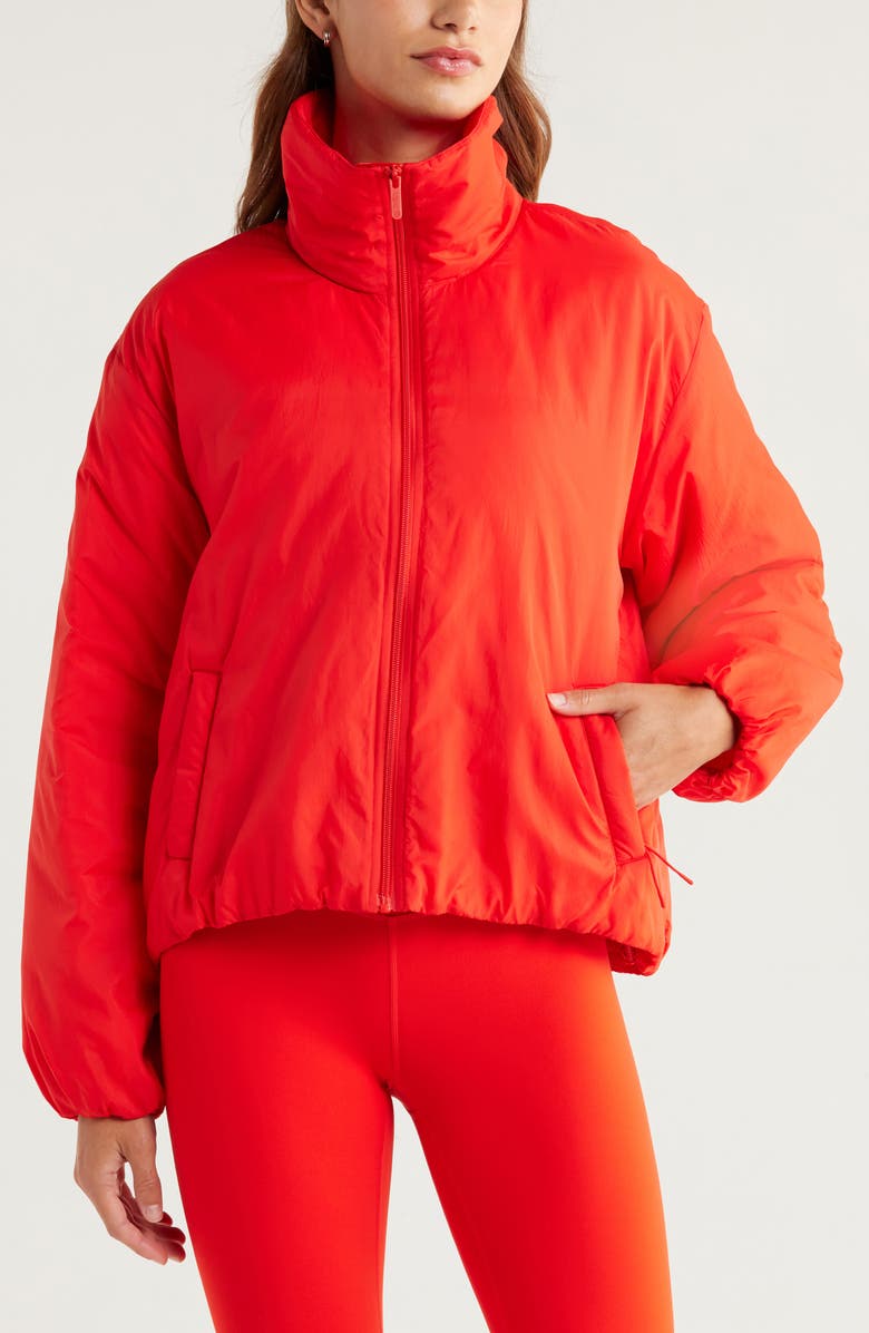 Zella Elevate Insulated Jacket, Alternate, color, Red Fiery